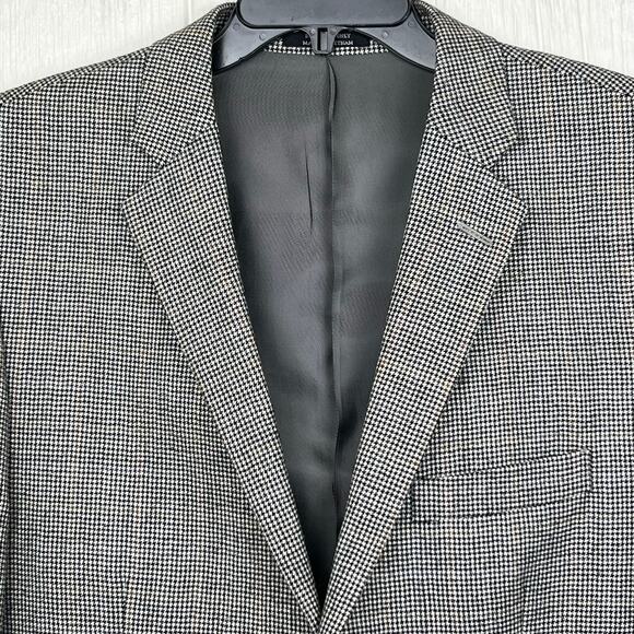 Warren Sewell Dress Jacket Blazer 44L 100% Wool Houndstooth  two button - Picture 3 of 12